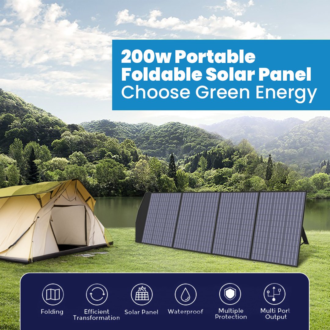 TRIDENT CELL - 200W Foldable Solar Panel - Lessar Energy